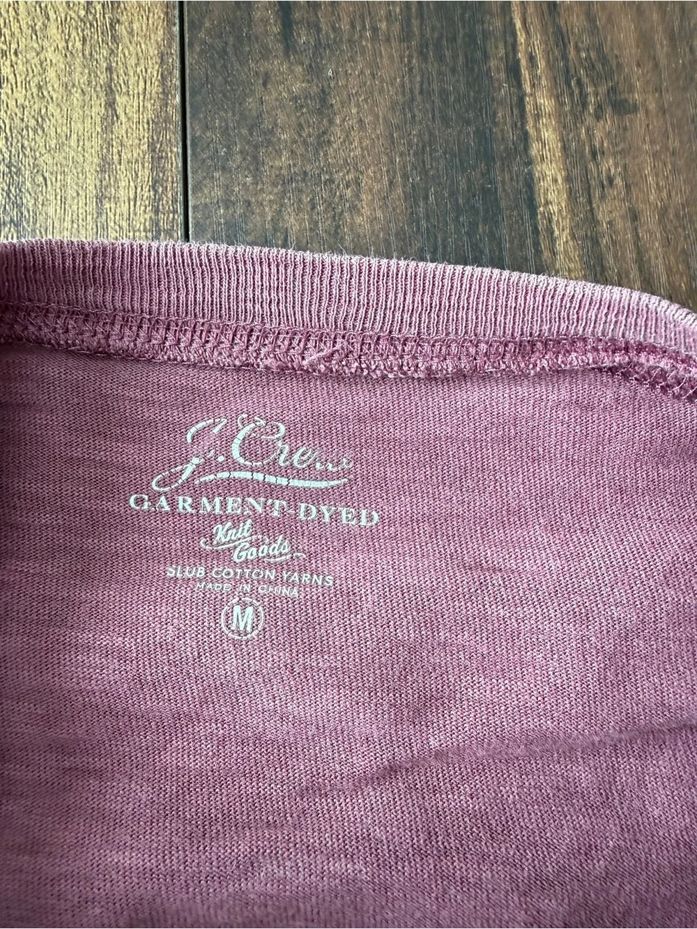 J. Crew Long-Sleeve Henley in Dusty Mauve